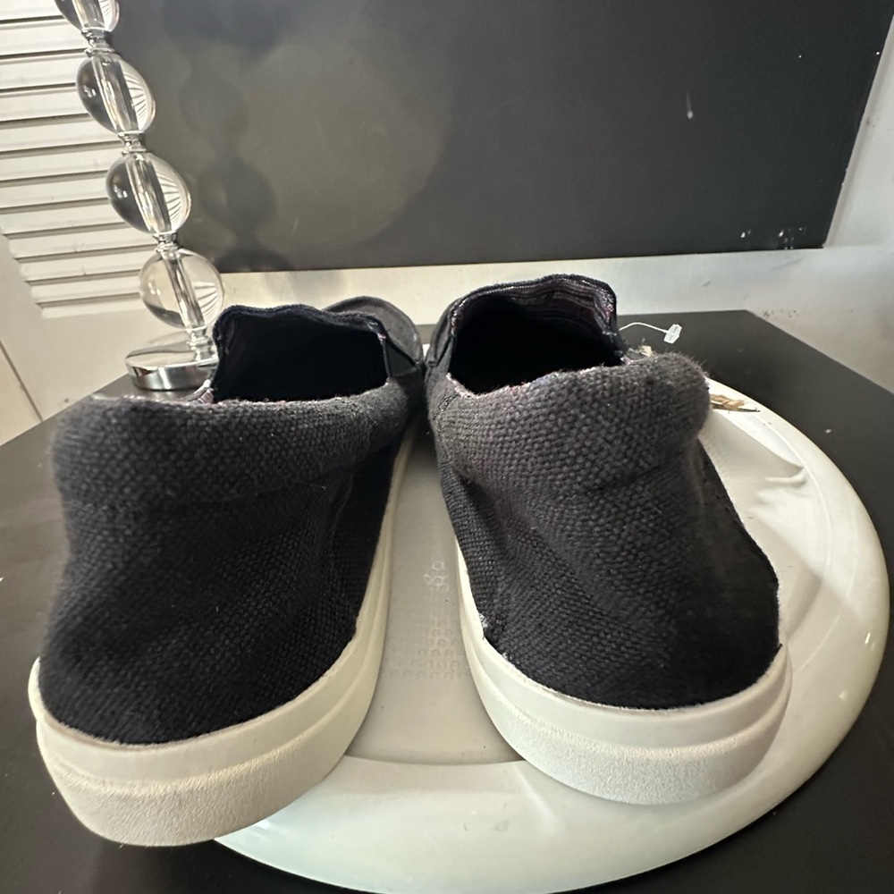 🆕Sanuk Sideline 2 Hemp Black Slip On Canvas Shoes - Picture 7 of 12